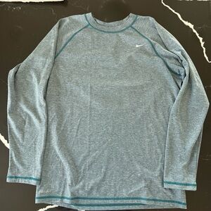 Nike Men's Heathered Blue Long Sleeve Shirt